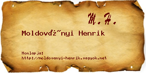 Moldoványi Henrik névjegykártya