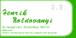 henrik moldovanyi business card