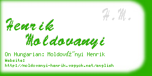 henrik moldovanyi business card
